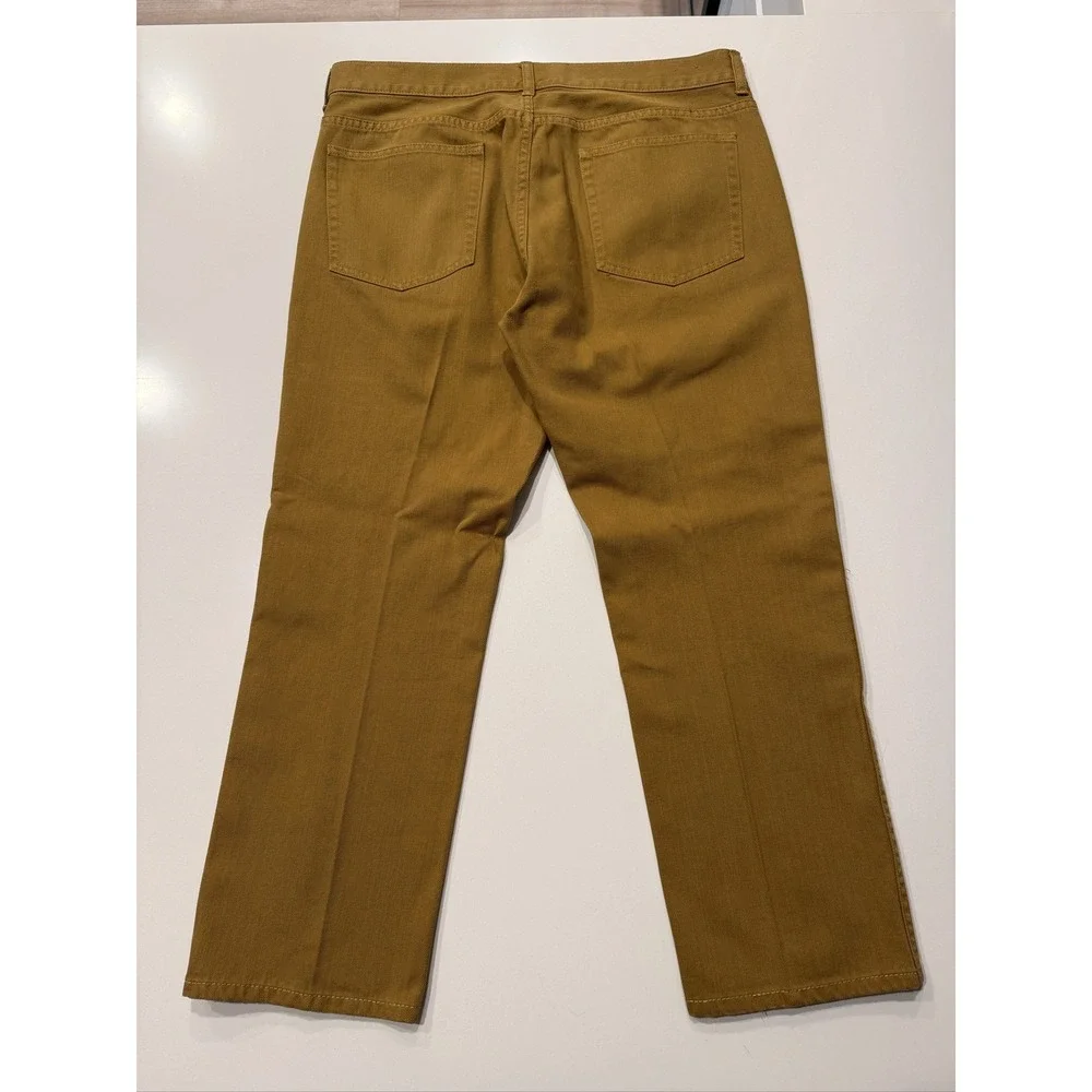 J.Crew The Sutton A8933 Pants Mens 36x30 Mustard Yellow Cotton Trousers
